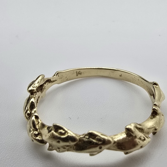 Vintage 14k Dolphin Ring - Picture 7 of 11